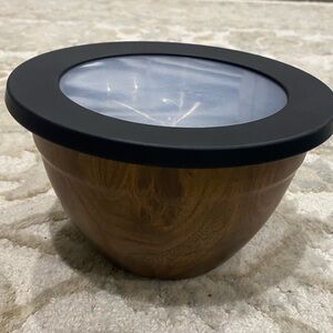 S'well Salad Bowl Kit Wood look Stainless interior